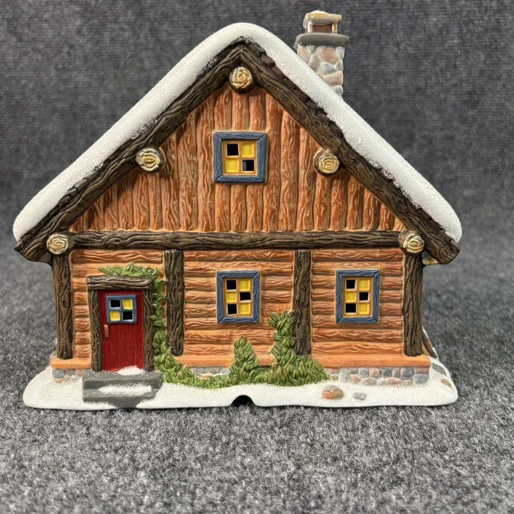 Department 56 Pine Isles Lodge Simple Traditions in orig box Winter Ski Cabin